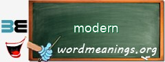 WordMeaning blackboard for modern